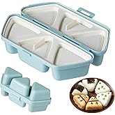 Triangle Sushi Mold - 6 in 1 Mold for Making and Storing Sushi, Non-Stick Rice Ball Mould for Seaweed Cilantro Rice Balls (Bl