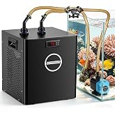 BAOSHISHAN 1/3 HP Aquarium Chiller Up to 79 Gal, Drops Down 8-15F 110V | Rapid Cooling, Ultra-Quiet Compressor, Complete Kit w/Pump &amp; Hose, Ideal For Indoor Hydroponic, Axolotl and Coral Reef Tank