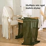 Artoid Mode Boho Olive Green Gauze Table Runner 300 cm Polyester view 4