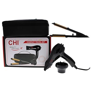 chi tourmaline ceramic 3 piece travel set