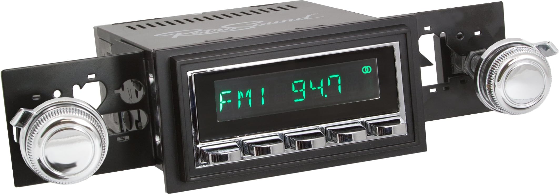 RetroSound HC-226-03-73 Hermosa Direct-Fit Radio for Classic Vehicles (Chrome Face and Buttons, Black Bezel)