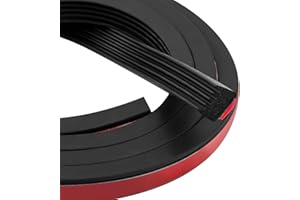 ERETOW 326A0004 Tonneau Cover Bulkhead Seal 3/5 in x 65 in, Truck Bed Cover Seal, Self-Adhesive EPDM Ribbed Foam Rubber Weather Stripping for RV, Boat, Auto, Truck, Marine, Garage Door (Black)