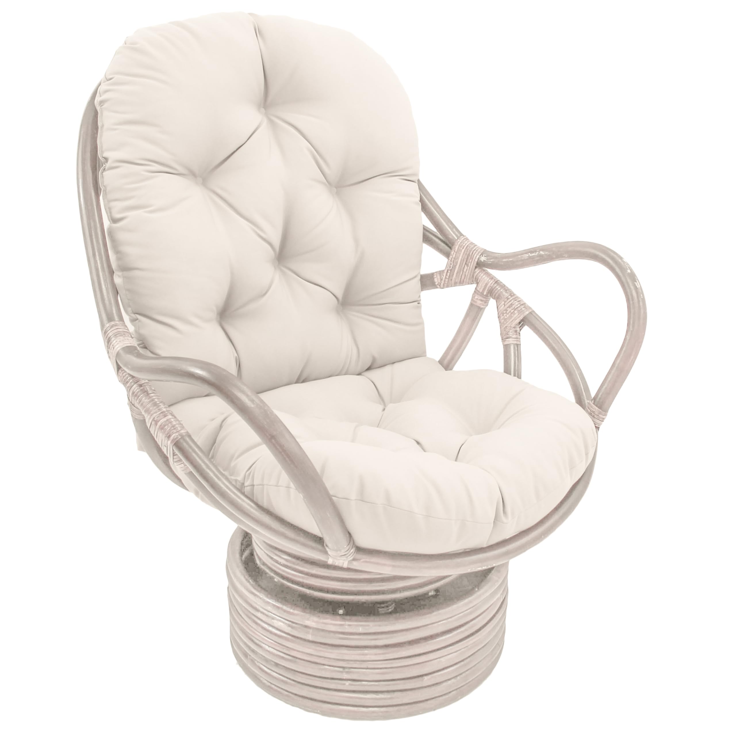 Photo 1 of ***cushion only*** Blazing Needles Solid Twill Swivel Rocker Chair Cushion, 48" x 24", Natural