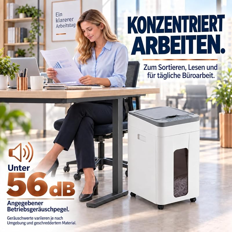 400-Blatt-Aktenvernichter mit automatischem Einzug, P5 Mikroschnitt