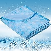 OIGAE Cooling Blanket for Hot Sleepers - Soft & Lightweight Summer Cold Blanket for Night Sweats | Perfect for Bed, Couch, Sofa (Blue, Throw 50" x 70")