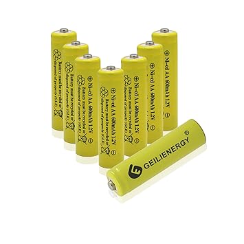 GEILIENERGY Perfect Home Station - 8 Piece Set AA NiCd 600mAh 1.2V Rechargeable Battery