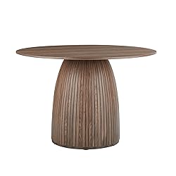 Mushroom-Shape Wooden Round Dining Table with