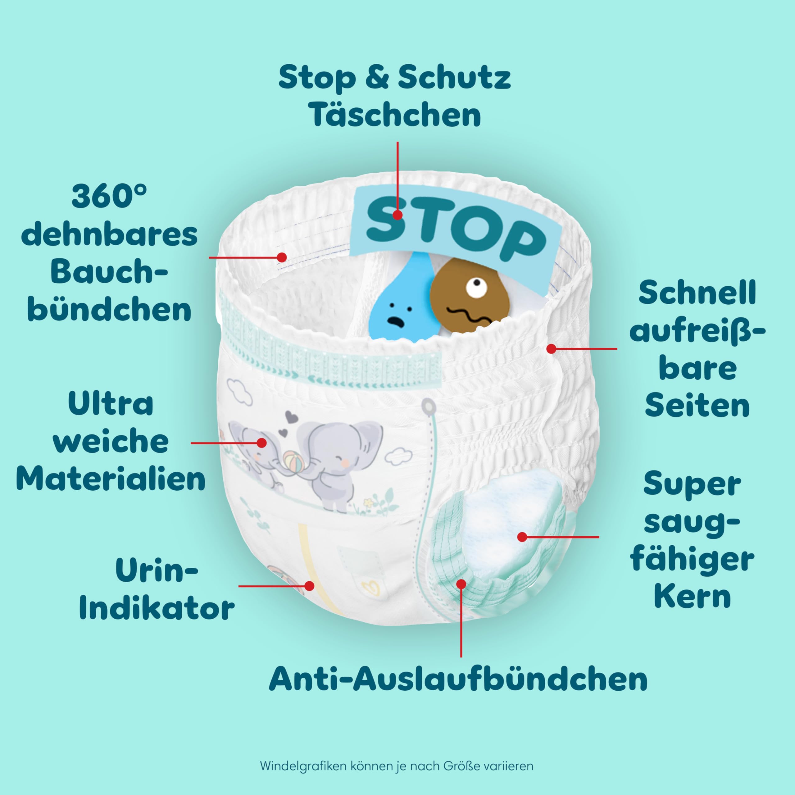 Pampers Premium Protection Pants Gr.6 Extra Large 13-19kg Vorratsbox - 152 Stück 5