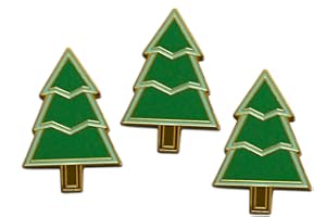 Novel Merk Merry Christmas Holiday – Santa Hat, Holly, Candy Cane or Other Seasonal Lapel Pin, Hat Pin & Tie Tack Set - Clutch Back