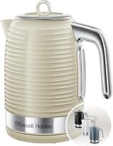 Russell Hobbs Inspire Electric Kettle 1.7L Cream Curry Premium Textured Plastic