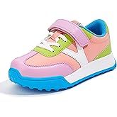 LUCKY STEP Kids Sneakers for Girls Boys Colorful Storybook Lightweight Running Shoes Hook and Loop Walking Anti-Slip Casual Shoes Athletic Unisex-Child Toddler