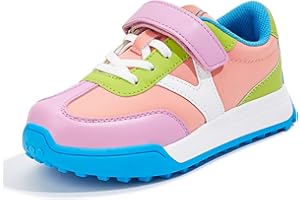 LUCKY STEP Kids Sneakers for Girls Boys Colorful Storybook Lightweight Running Shoes Hook and Loop Walking Anti-Slip Casual Shoes Athletic Unisex-Child Toddler