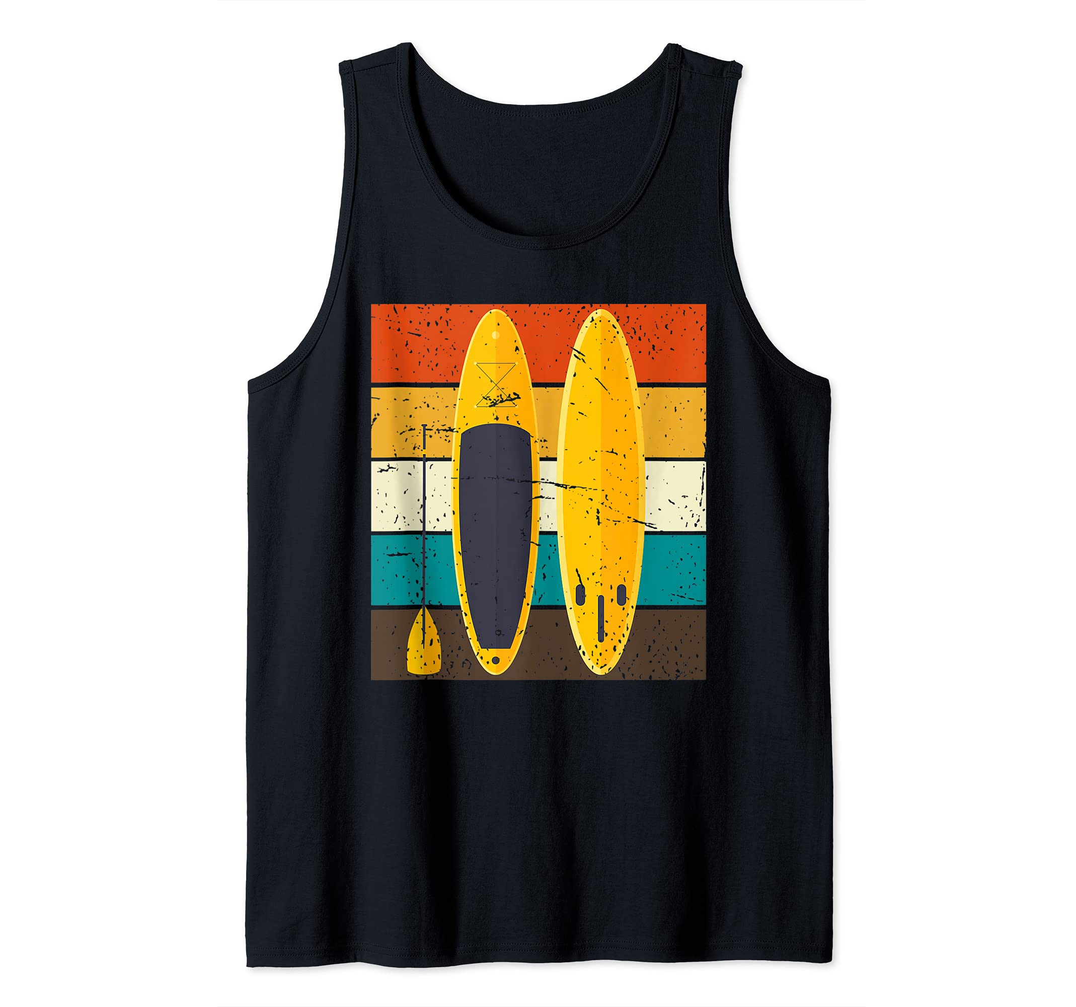 Paddleboard Stand Up Paddling Paddleboarding Retro SUP Tank Top — image 1