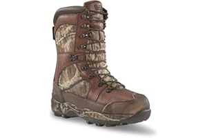 Guide Gear Leather Hunting Boots for Men Monolithic Extreme Waterproof Insulated, 2,400-gram Thinsulate Ultra