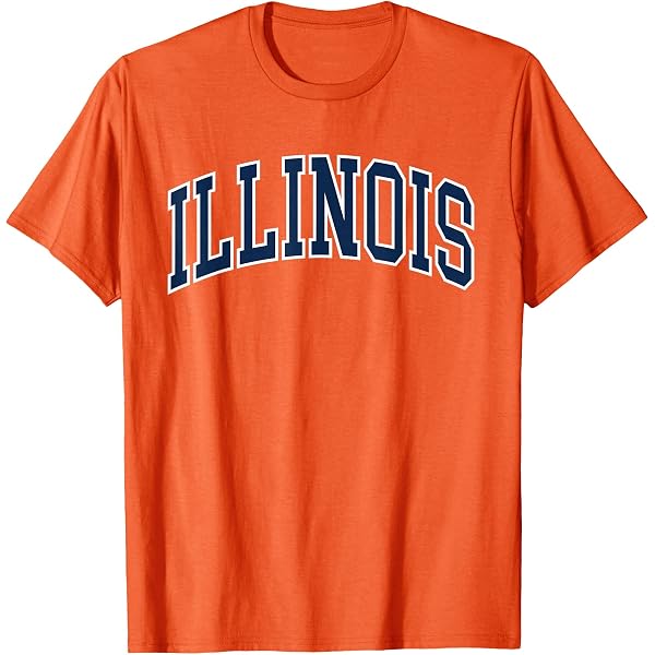 Produktbild von Retro-T-Shirt Illinois Im Vintage-Look, Orangenblau