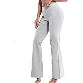 BUBBLELIME 29"/31"/33"/35"/37" 3 Styles Women's High Waist Bootcut Yoga Pants Basic/Side Pockets Tummy Control Workout Flared
