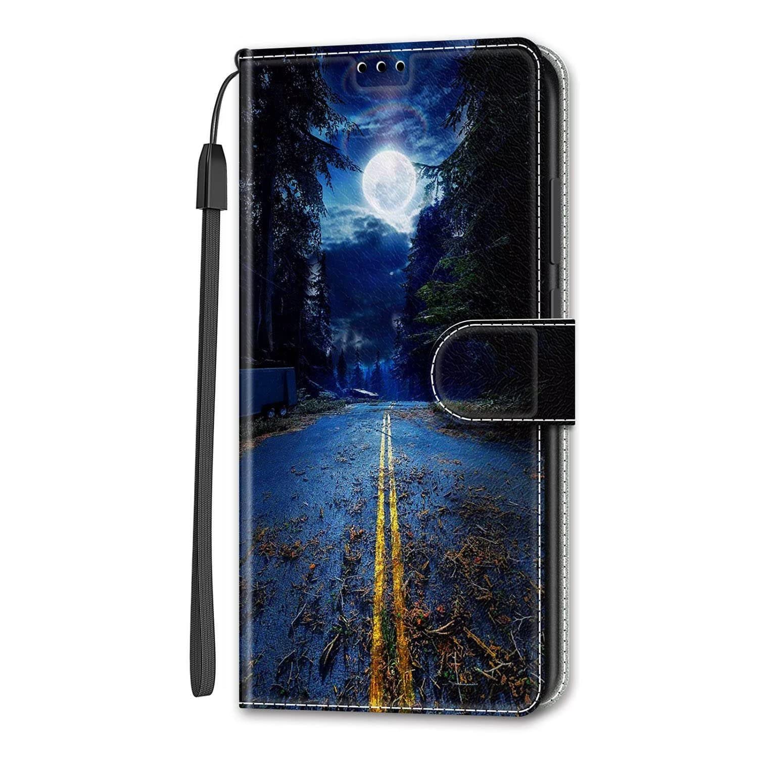 Bnvdfre Motorola Moto G13/G23/G53 Case Flip Wallet Phone Case Shockproof PU Leather Card Holder Magnetic Stand Protector Cover for Motorola Moto G13/G23/G53, Road