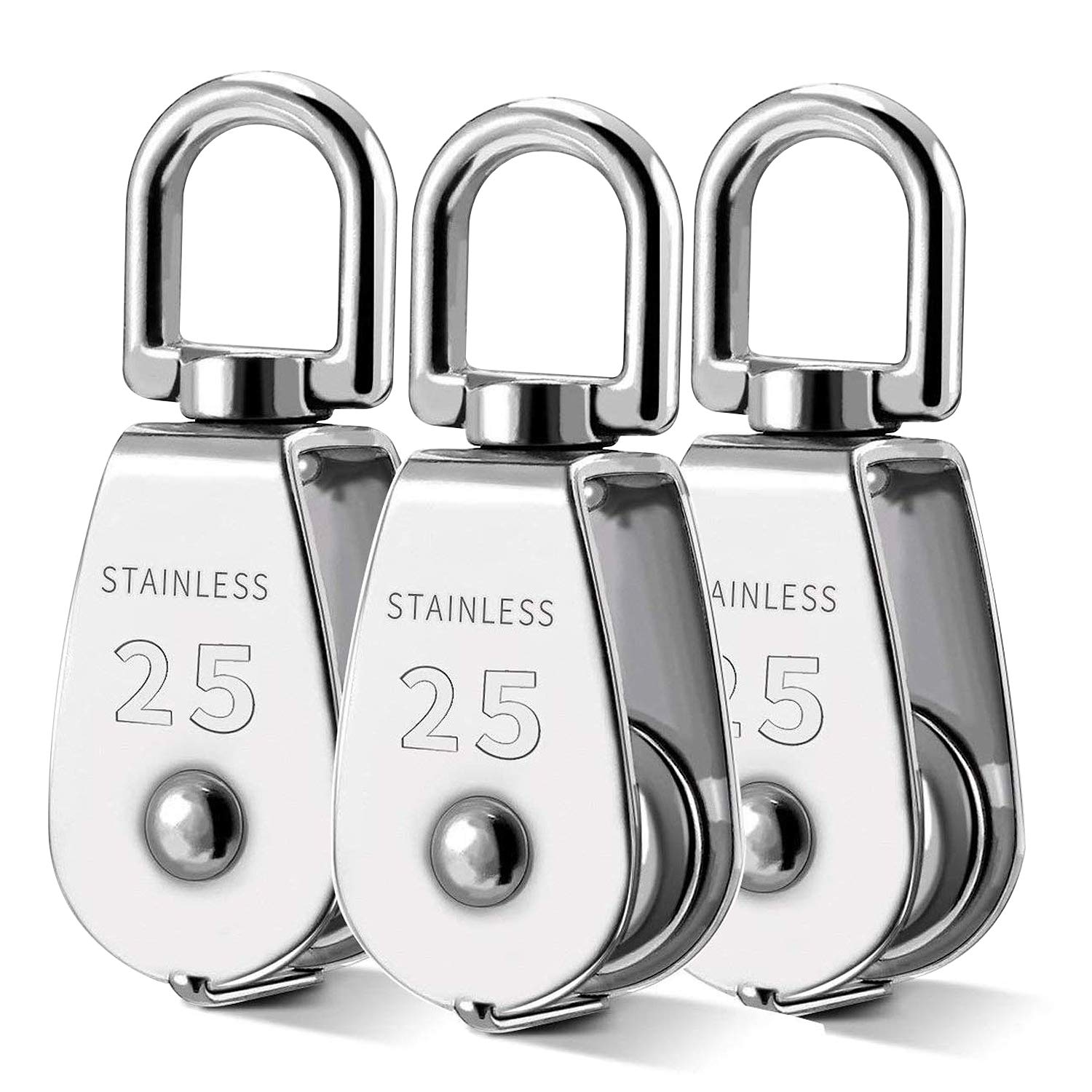 M25 Single Pulley Block, Washing Line Pulley, in Heavy Duty 304