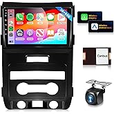 Podofo 2G 64G Car Stereo Radio for Ford F150 2009-2012 with Wireless CarPlay Android Auto 9 inch HD IPS Touch Screen Bluetoot