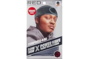 RED Premium Bow Wow X Power Wave Durag, 360 Wave Compression Cap for Men & Women, Adjustable Hook-and-Loop Strap, Stylish & D