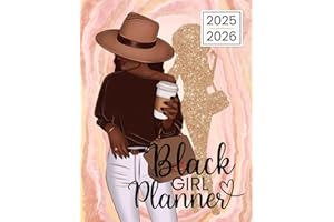 2025-2026 Black Girl Planner: 2 year Calendar, Large Print Two Page Monthly Organizer from January 2025 through December 2026 with Holidays and ... for African American Women | Size 8.5" x 11"