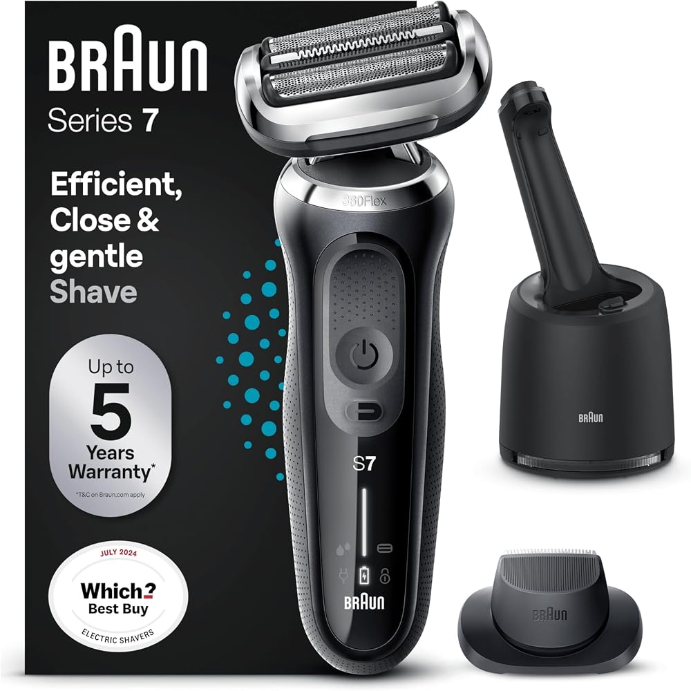 Braun Series 7 Electric Shaver 70-N7200cc SmartCare Center Wet & Dry UK Plug
