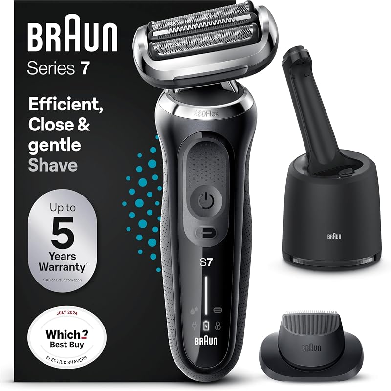Braun Series 7 Electric Shaver 70-N7200cc SmartCare Center Wet & Dry UK Plug