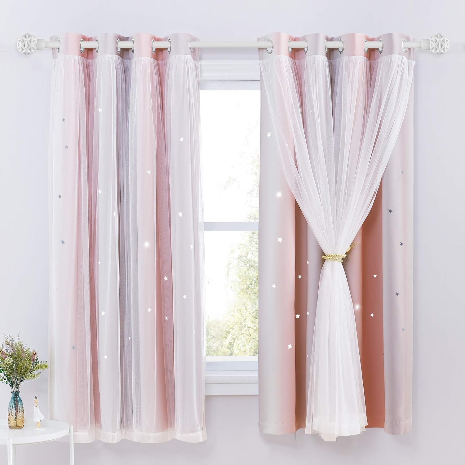 NICETOWN Kids Blackout Curtains Voile