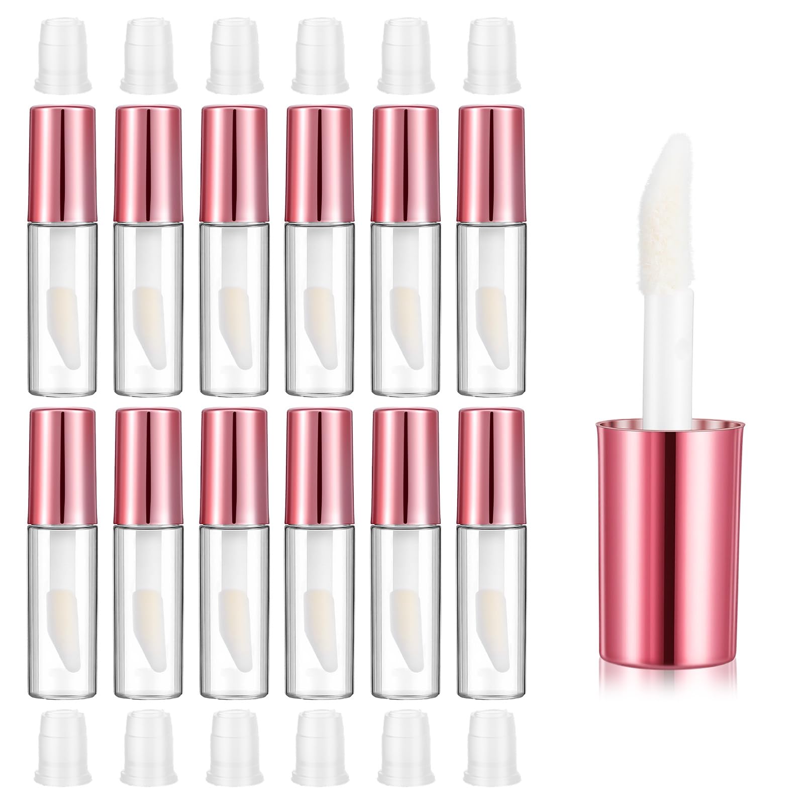 Photo 1 of *MISSING PARTS UNKNOWN*
12 Pcs Empty Lip Gloss Tubes 1.2ml Clear Mini Refillable Lip Balm Bottles with Rubber Inserts and Brush Mini Makeup Containers for Samples Lips Balms DIY Makeup Travel Split Charging Rose Gold