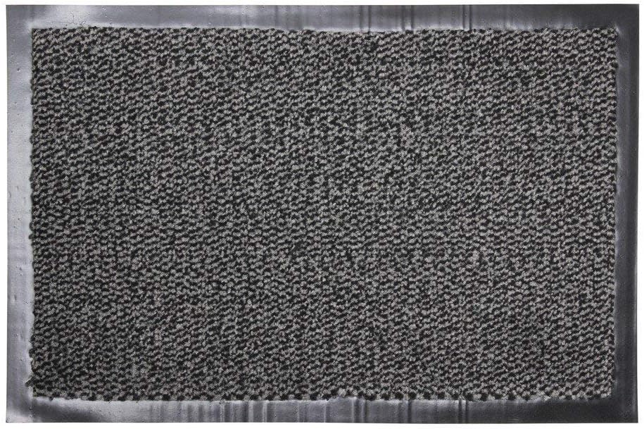 Heavy Duty Barrier Mat Indoor & Outdoor Kitchen Hallway Door Mat Rug Machine Washable Back Door Entrance Non Slip Traps Dirt PVC Rubber Barrier Mat (Grey - Image 3