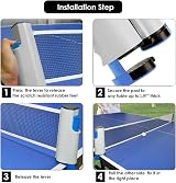 FBSPORT Table Tennis Set with 2 Paddles 6 Balls Net and Bag view 4