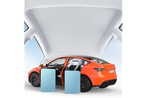 YONZEE Sunshade Roof for Tesla 2021-2024 Model Y Accessories - 2024 Upgrade Blue Ice-Crystal, Never Sag, Heat Insulation Glass Sunroof Shade with Storage Bag