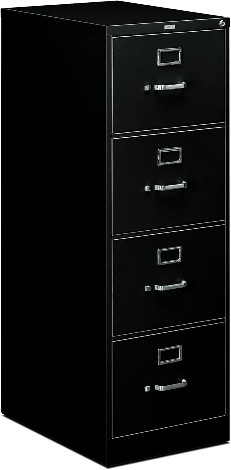 Amazon Com Hon 4 Drawer Legal File Full Suspension Filing Cabinet With Lock 52 By 25 Inch Black H514 Furniture Decor