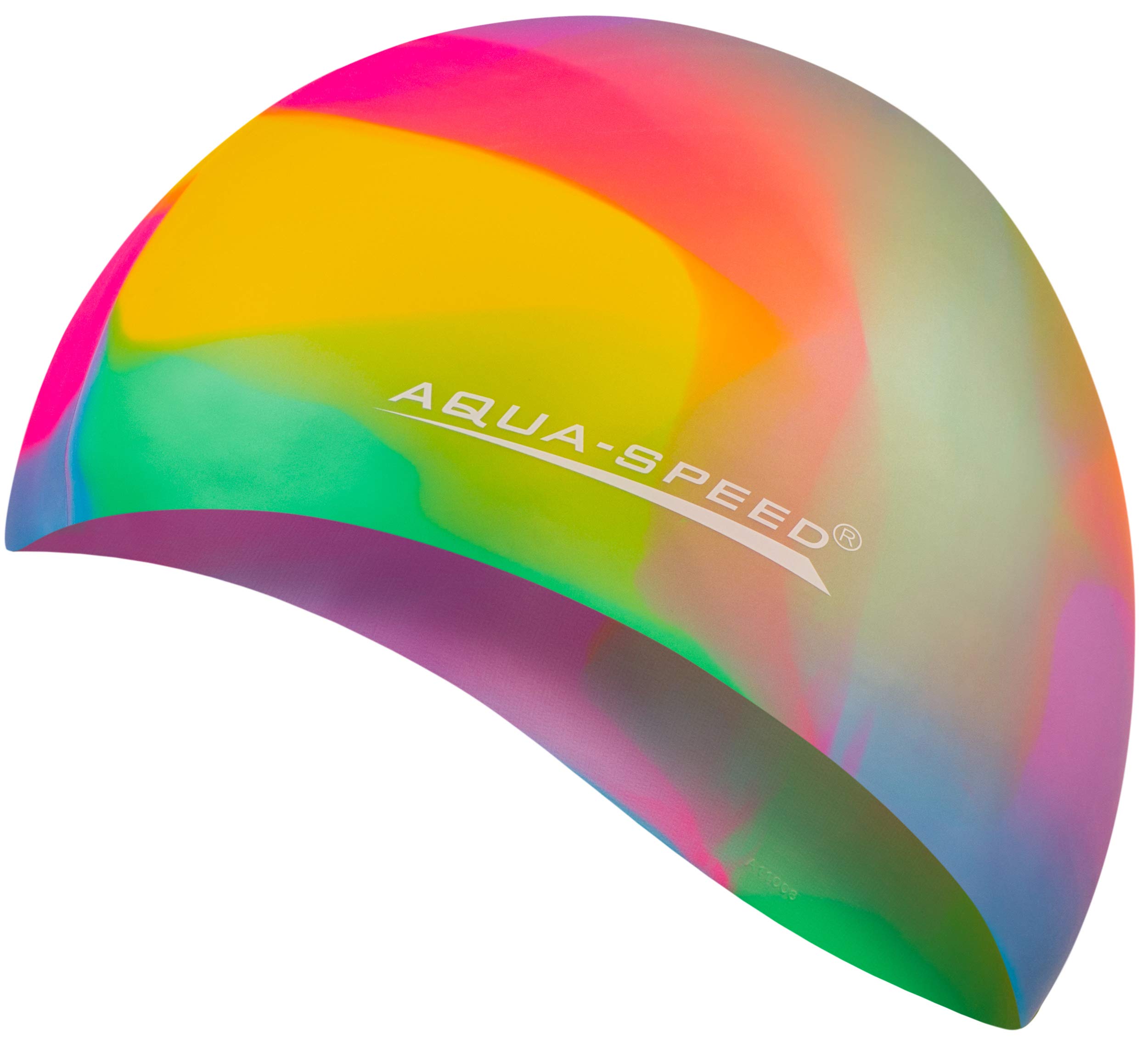 Aqua Speed BUNT Colourful swim cap + microfibre towel | adult | child | swimming cap | silicone | tearproof | waterproof | 61st colourful / 54