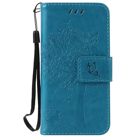 Nancen Compatible with Handyhülle Galaxy S4 Mini I9190 i9195 Flip Schutzhülle Zubehör Lederhülle mit Silikon Back Cover PU Le