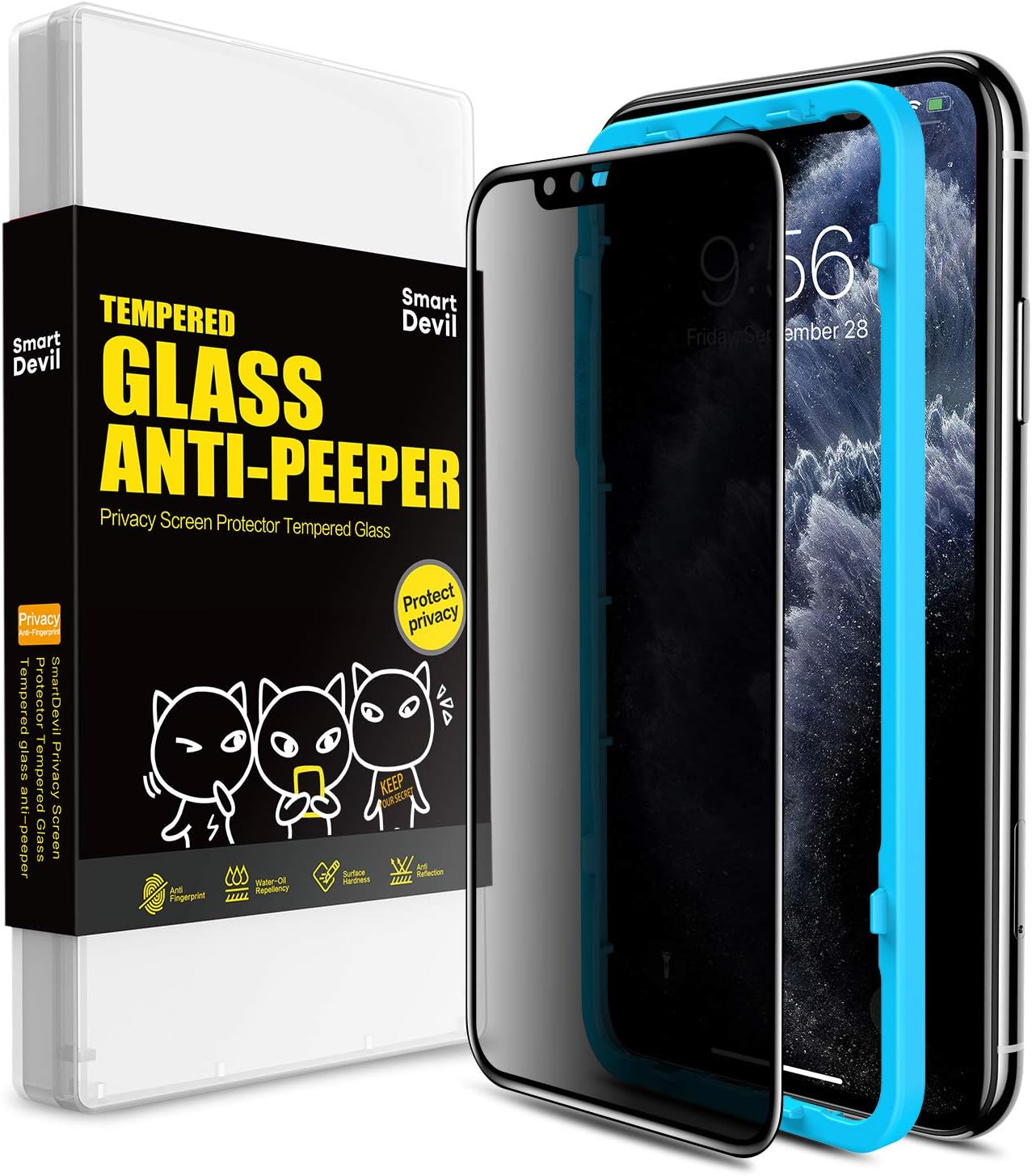 SmartDevil Antipeep Screen Protector for iPhone 11 Pro Max/Xs Max