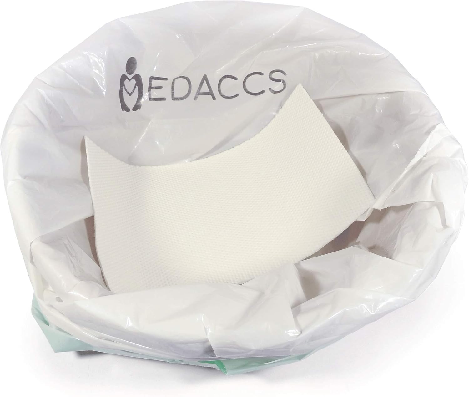 Bedside Commode Liners with Absorbent Pad Disposable 50 Pack - for Elderly, Sick Patients, Nurses - for Potty Chair Liners, Portable Toilet Bags, Buckets, Pails, Bedpans - Leak-Proof, Biodegradable: Health & Personal Care