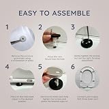 CUQOO Soft Close Toilet Seat D Shape with Adjustable Hinges view 7