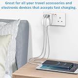 LBSC European to UK Plug Adapter with 1 USB-C & 3 USB-A Ports view 5
