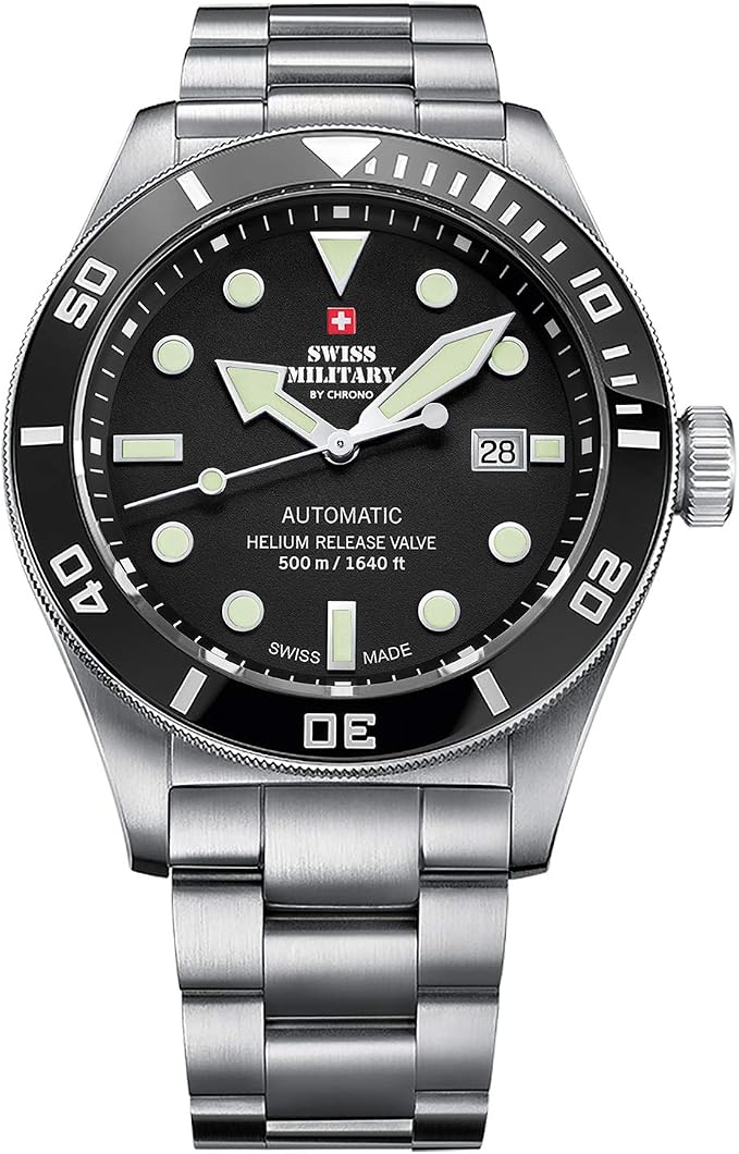 Swiss Military Orologio Uomo Automatico SMA30003.01 | Cassa Acciaio Quadrante Nero 40mm