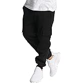 Southpole Men's Basic Active Cargo Jogger Pants, Fleece & Tech Woven Nylon