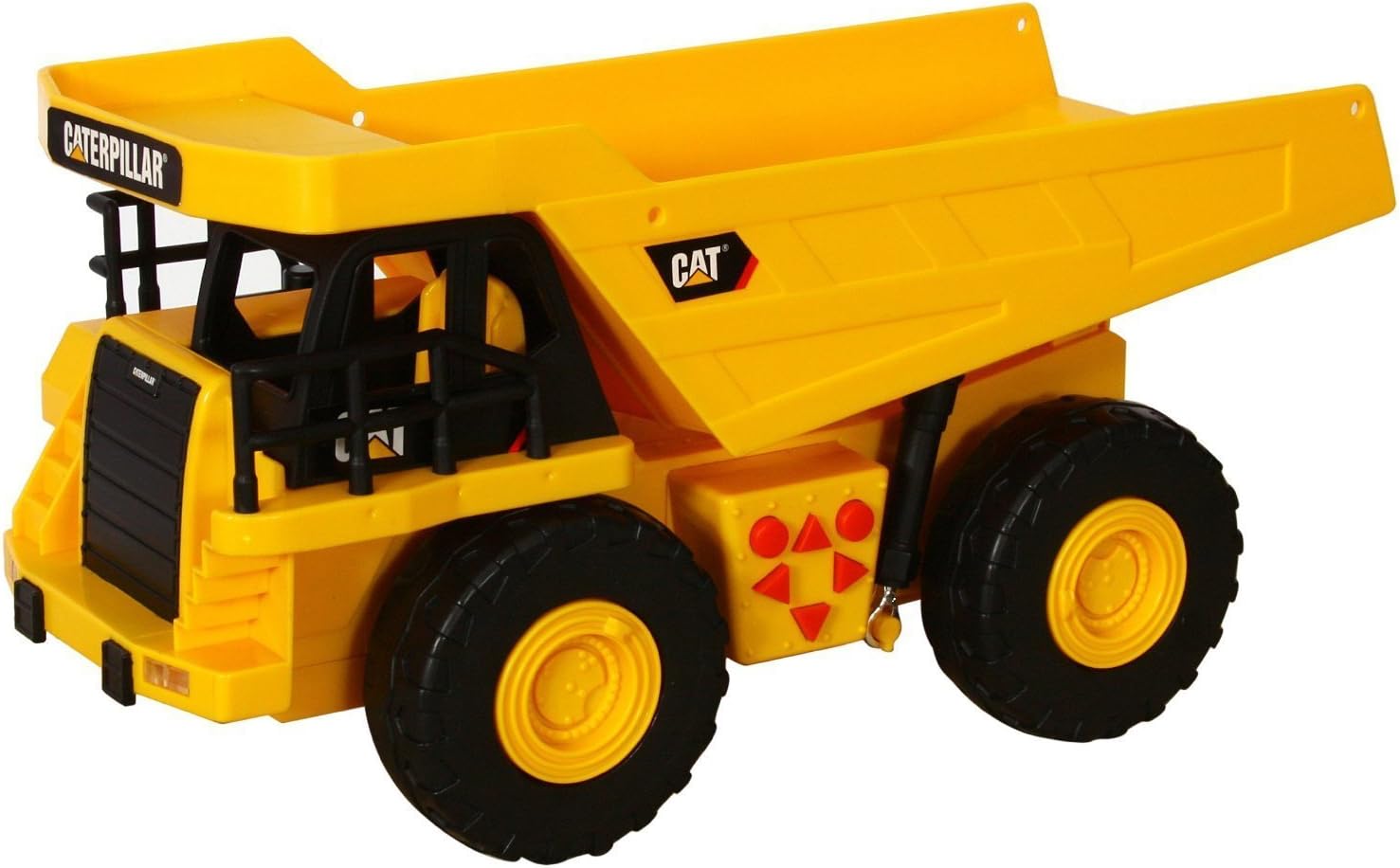 cat job site machine dump truck
