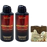 Bath & Body Works Adrenaline - 2 Body Sprays with a Cabin Spice Soap