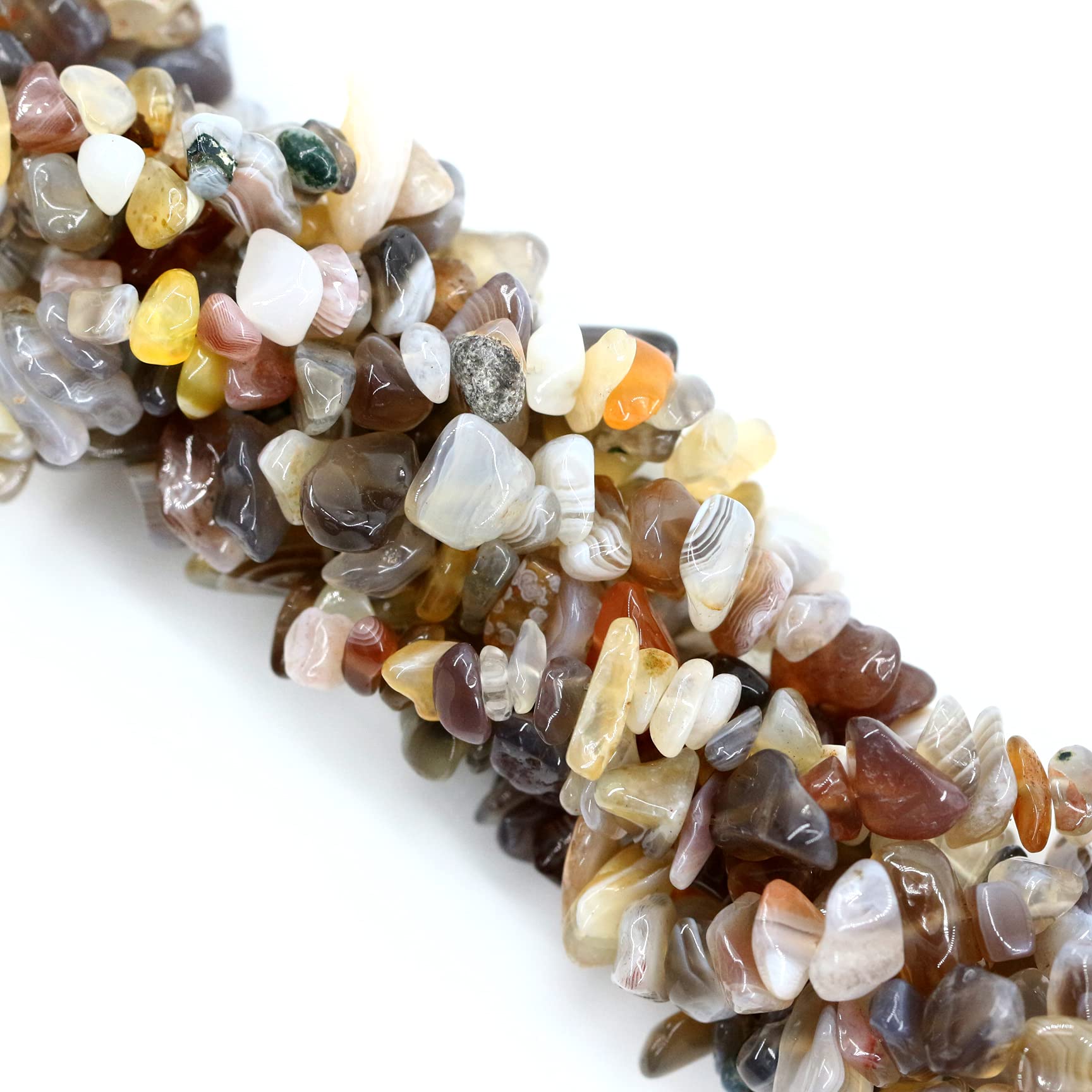 260pcs Natural Persia Crystal Beads Chips 5mm to 8mm Irregular Gemstone Beads with Holes DIY for Bracelet Necklace Earrings Jewellery Making Craft 32 inch