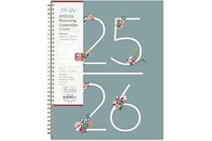 Blue Sky 2025-2026 Weekly and Monthly Academic Year Planner Calendar, July 2025 - June 2026, 8.5" x 11", Flexible Cover, Wirebound, Storage Pocket, Laminated Tabs, Greta