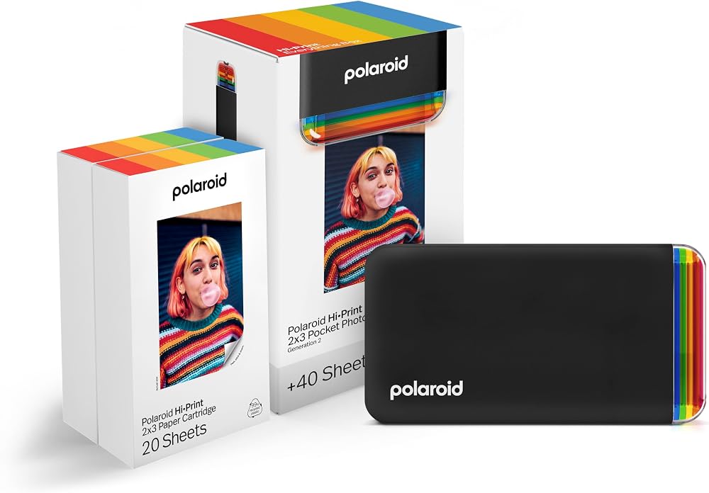 Polaroid Hi-Print 2x3 Pocket Photo Printer 2nd Gen Bluetooth 40 Sheets