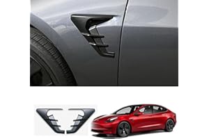 XTnueotr HW4.0 Side Camera Protection Cover for 2025 2024 Tesla Model 3 Accessories, Turn Signal Cover fit for Model 3 with HW4.0 (Model 3, Matt Black)