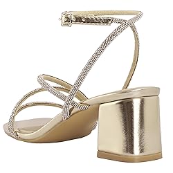 Shoe'N Tale Strappy Heels for Women Low Chunky