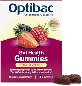 Optibac Probiotics Gut Health Gummies Vegan with Vitamin D Zinc Calcium 30 view 1