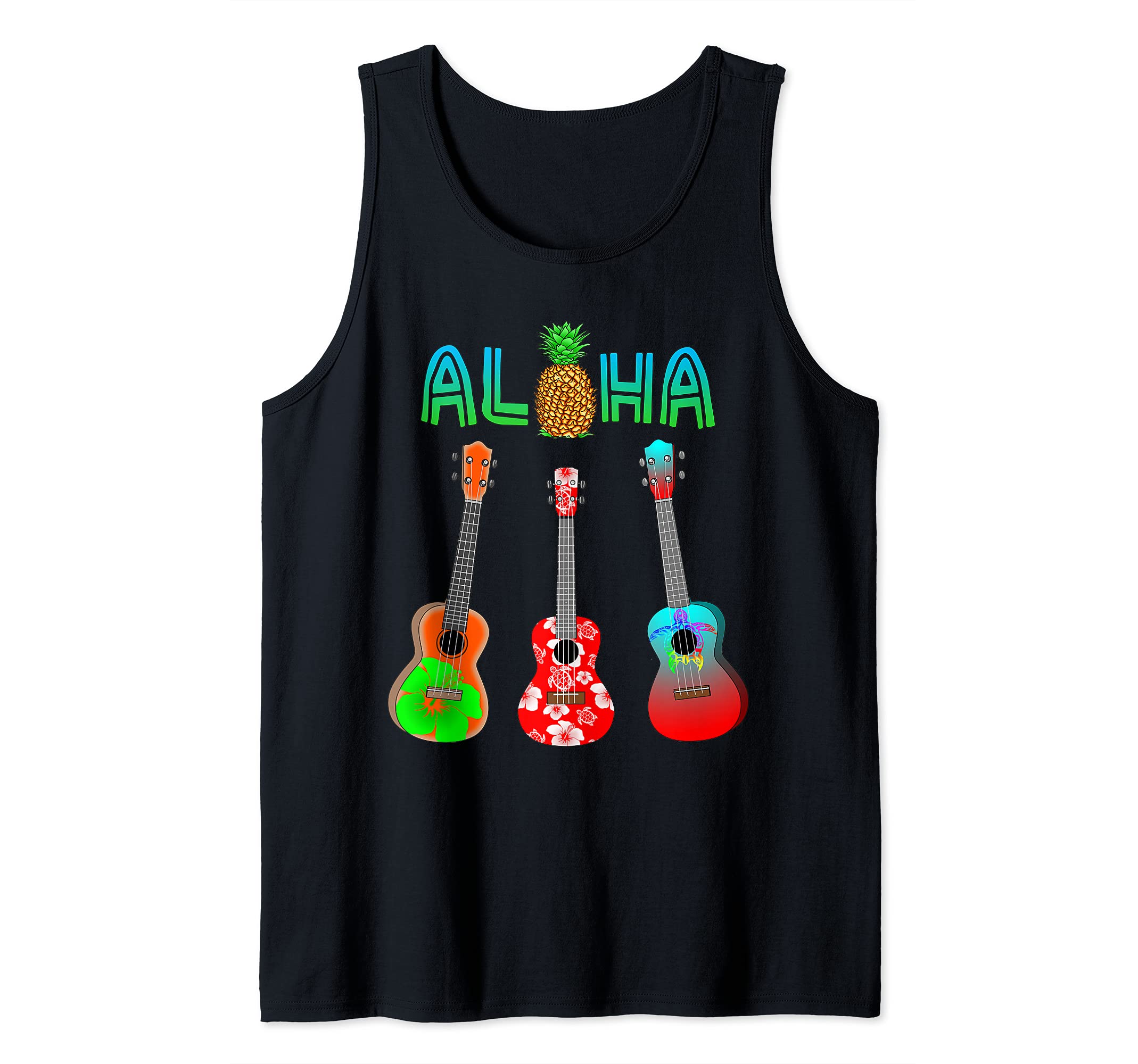 Aloha Ukulele Island Music Tank Top